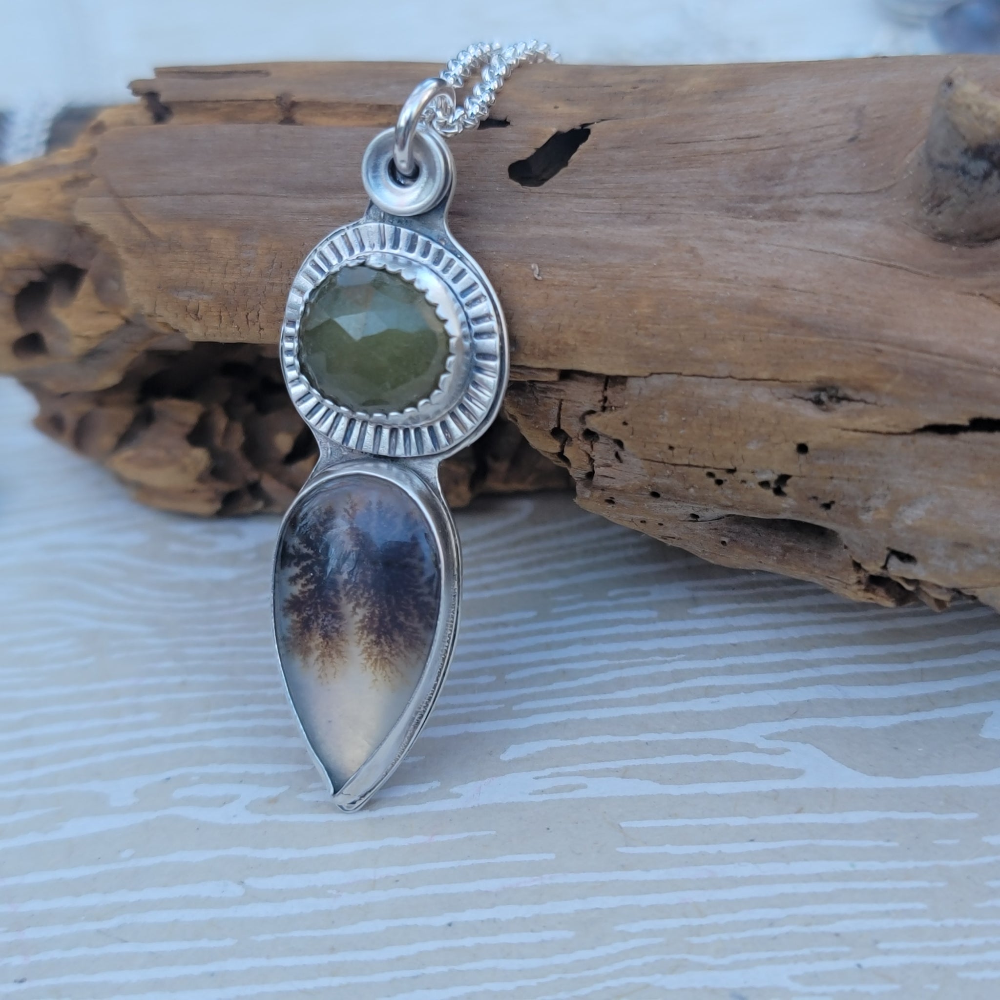 Part 2: Dendritic Agate Pendant Collection in Sterling Silver
