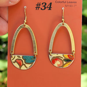 Late Summer Floral 2025 Collection - Repurposed Vintage Tin Earrings