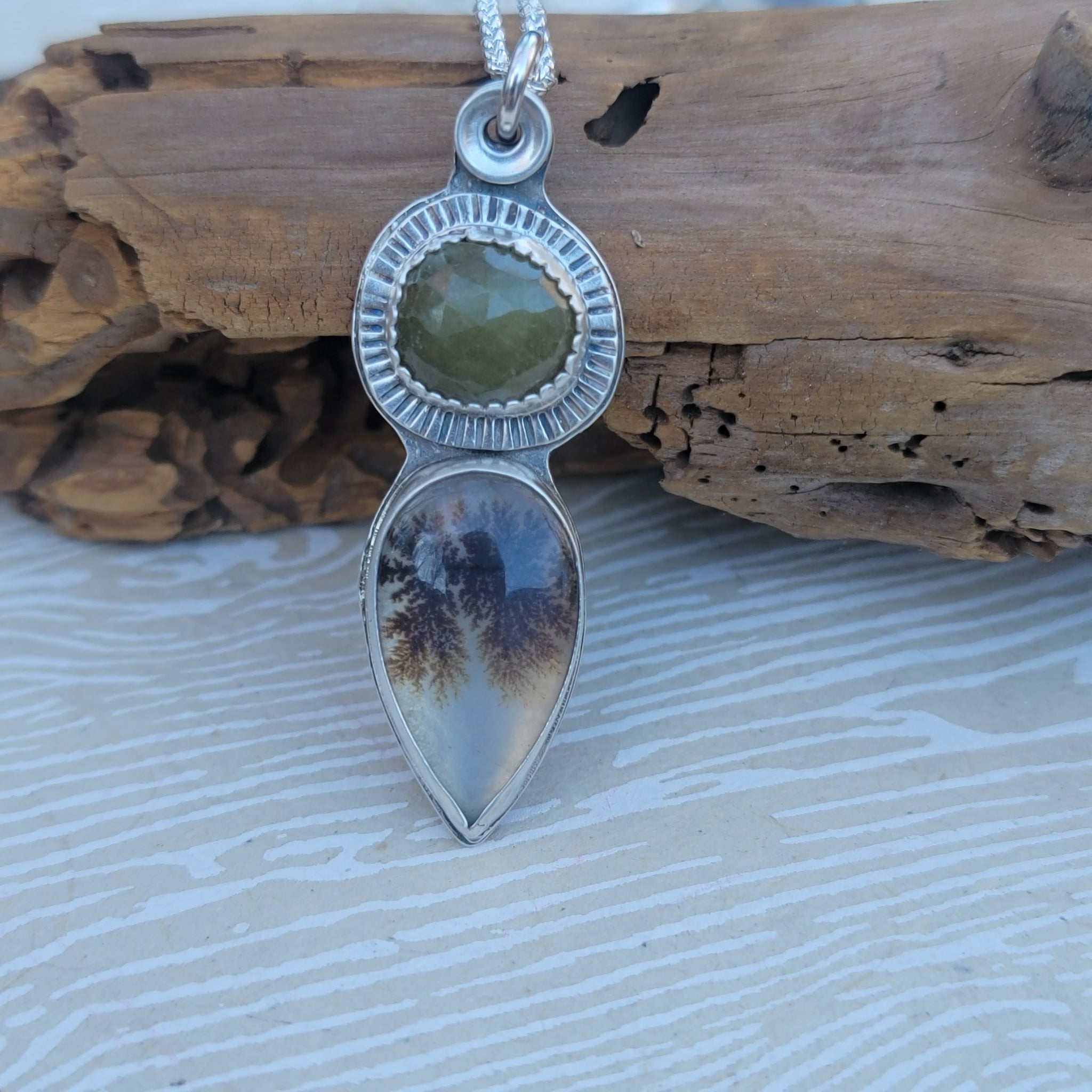 Part 2: Dendritic Agate Pendant Collection in Sterling Silver