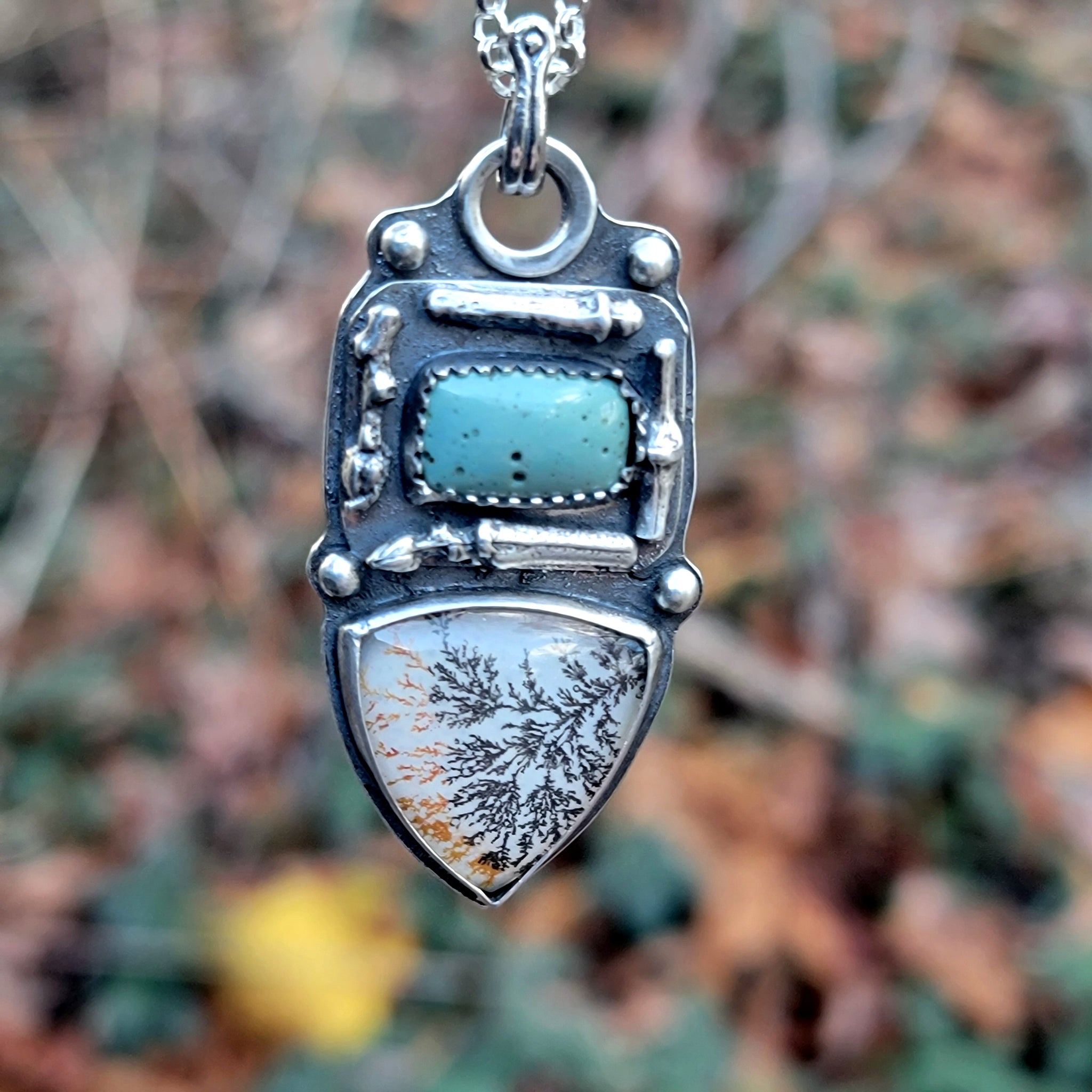Dendritic Agate Pendant Collection in Sterling Silver