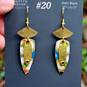 Mid Century Tea Tin Collection - Repurposed Vintage Tin Earrings
