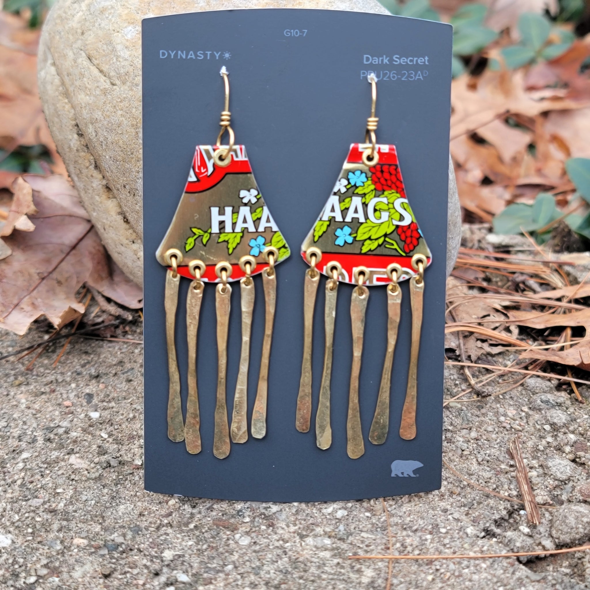 Festive Ear Chimes - Repurposed Tin Jewelry