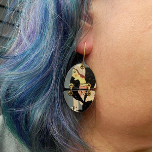 Modes 1930 Fashion Model Collection - Repurposed Tin Earrings
