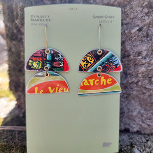 Le Vieux Marché Collection - Repurposed Vintage Tin Earrings