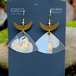 Modes 1930 Fashion Model Collection - Repurposed Tin Earrings