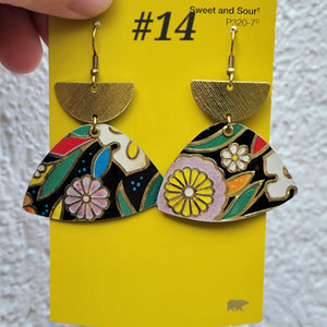 Dark Floral Collection - Repurposed Tin Jewelry