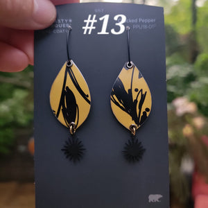 Summery Flowers Collection - Repurposed Tin Earrings