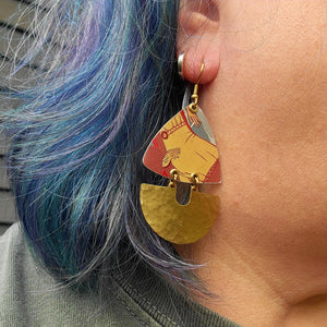 Modes 1930 Fashion Model Collection - Repurposed Tin Earrings