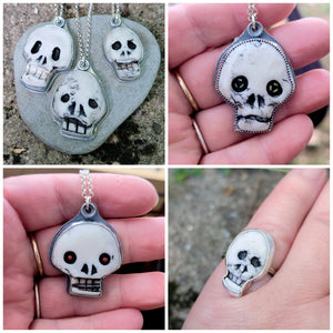 Nerd Skullies - Ceramic Pendants & Ring Halloween Collection