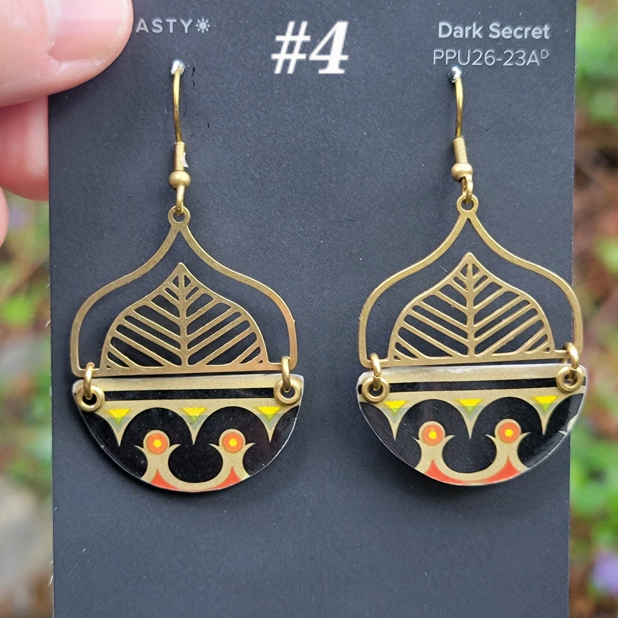 Mid Century Tea Tin Collection - Repurposed Vintage Tin Earrings
