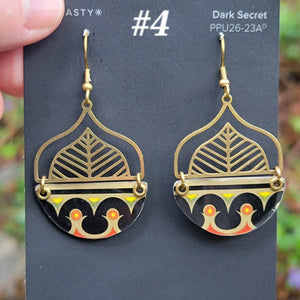 Mid Century Tea Tin Collection - Repurposed Vintage Tin Earrings