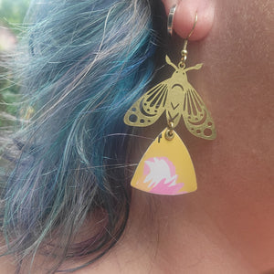 Summery Flowers Collection - Repurposed Tin Earrings