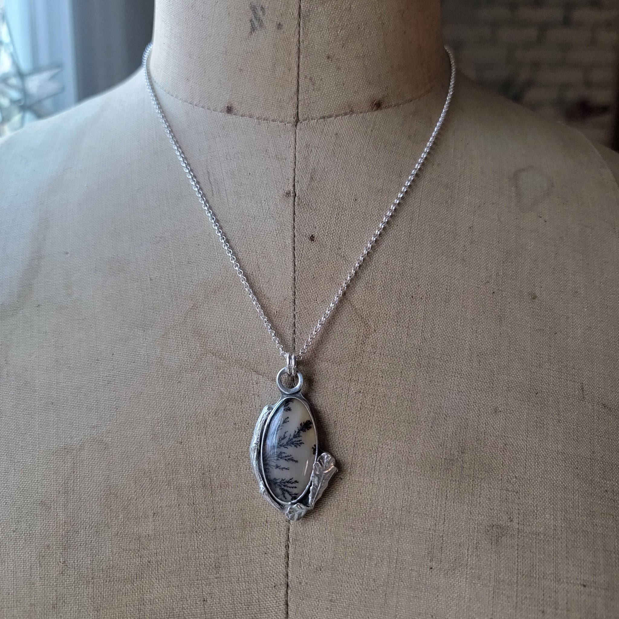 Part 2: Dendritic Agate Pendant Collection in Sterling Silver