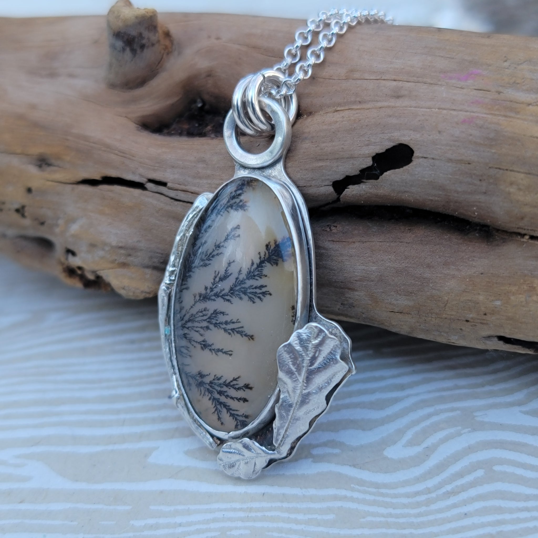 Part 2: Dendritic Agate Pendant Collection in Sterling Silver