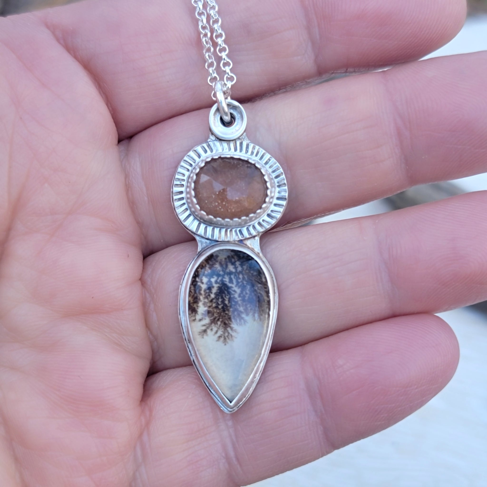 Part 2: Dendritic Agate Pendant Collection in Sterling Silver