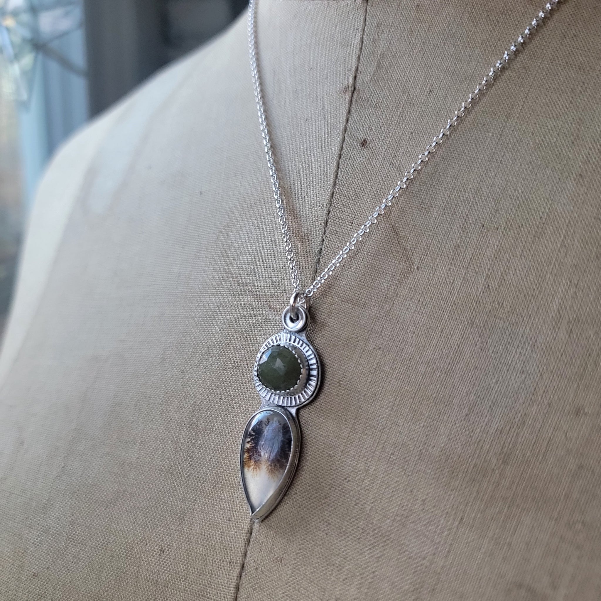 Part 2: Dendritic Agate Pendant Collection in Sterling Silver