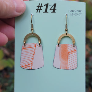 Goldenrod Harvest Collection - Repurposed Vintage Tin Earrings