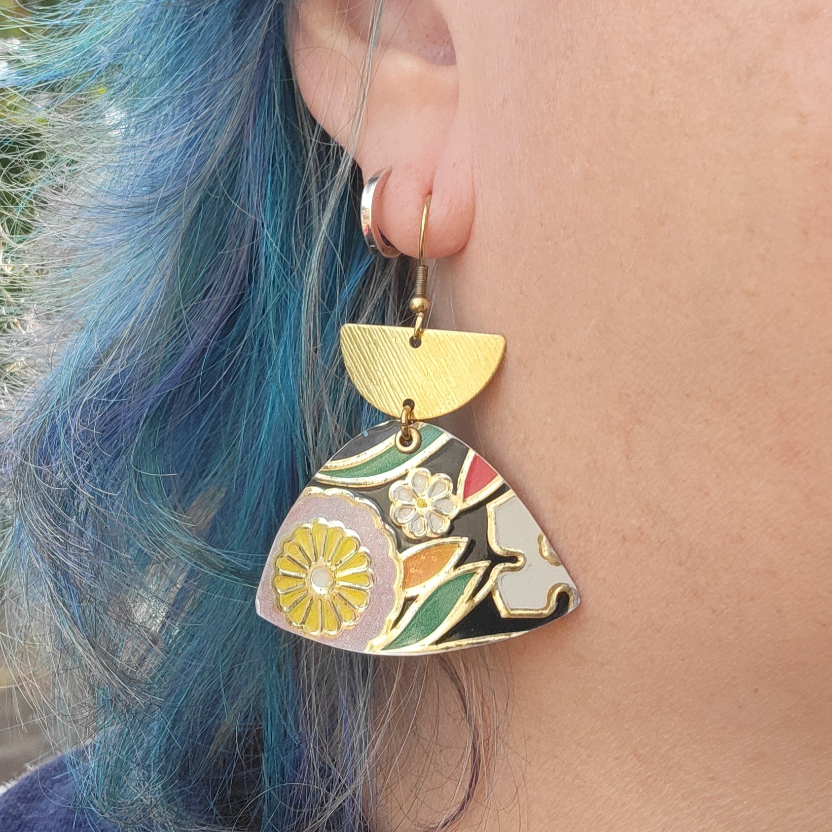 Dark Floral Collection - Repurposed Tin Jewelry
