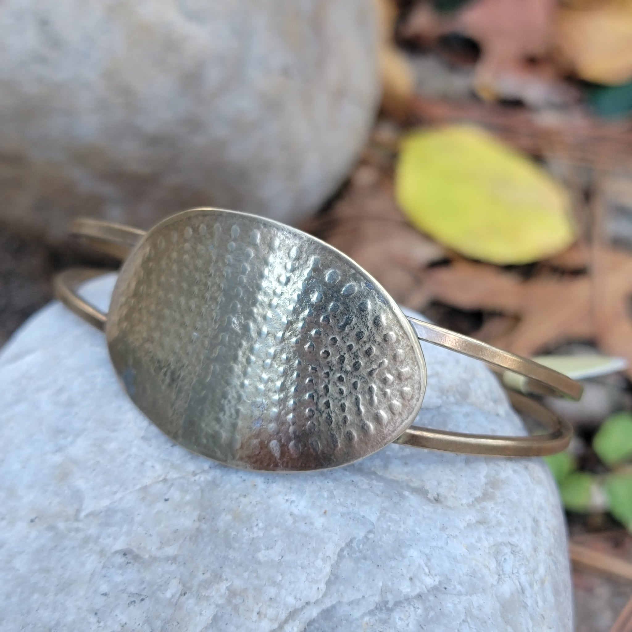 Abstract Amoeba Brass Cuff Bracelet