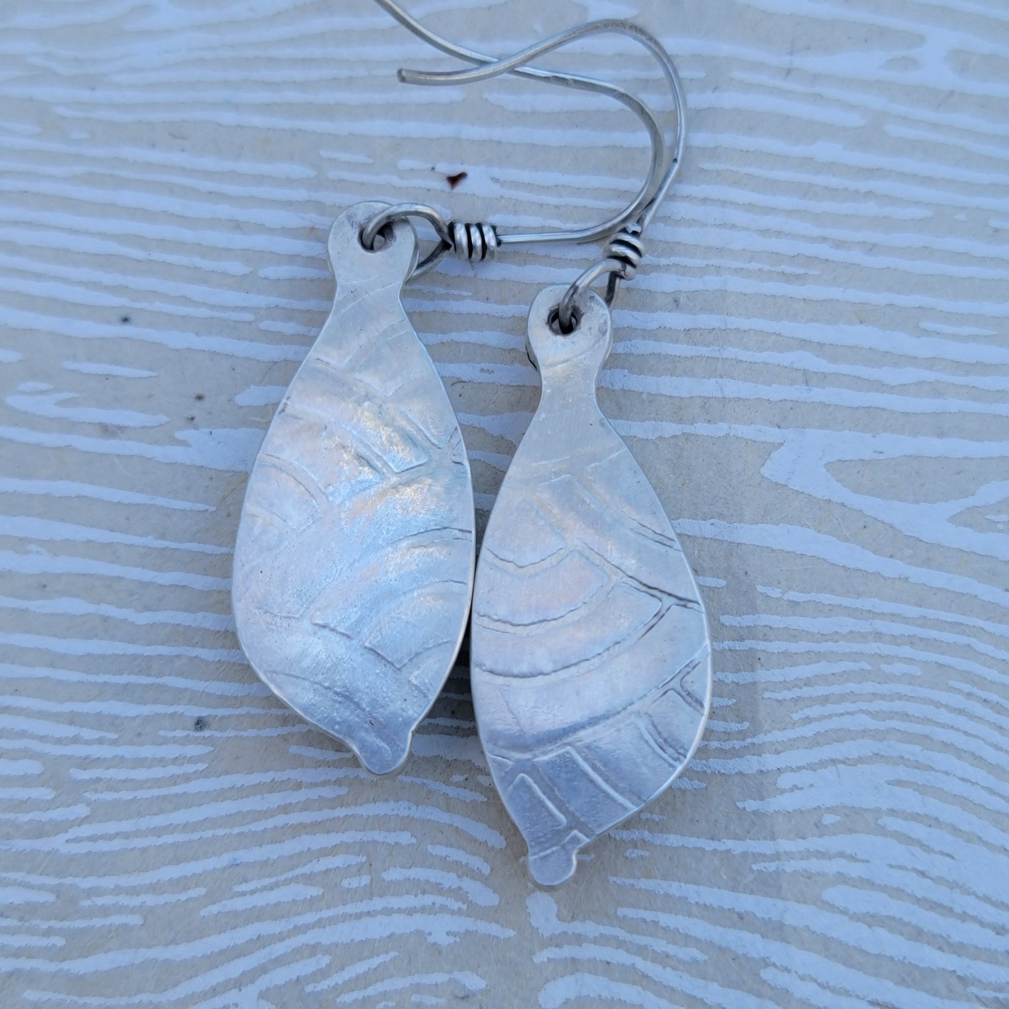 Dendritic Opal Gemstone Earrings in Sterling Silver