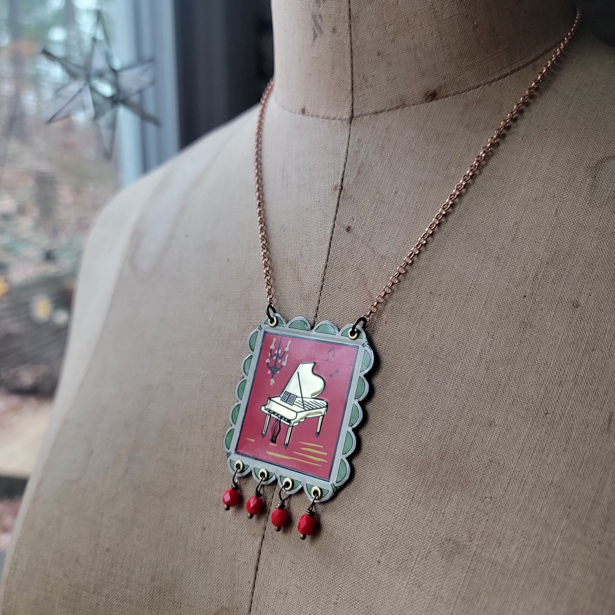 Holiday 2025 Collection - Repurposed Vintage Tin Earrings & Necklaces