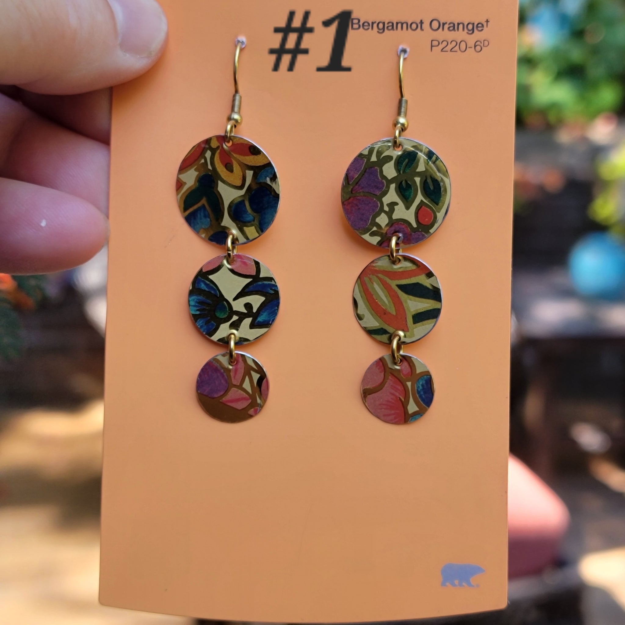 Late Summer Floral 2025 Collection - Repurposed Vintage Tin Earrings