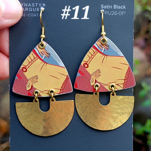 Modes 1930 Fashion Model Collection - Repurposed Tin Earrings