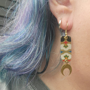 Mid Century Tea Tin Collection - Repurposed Vintage Tin Earrings