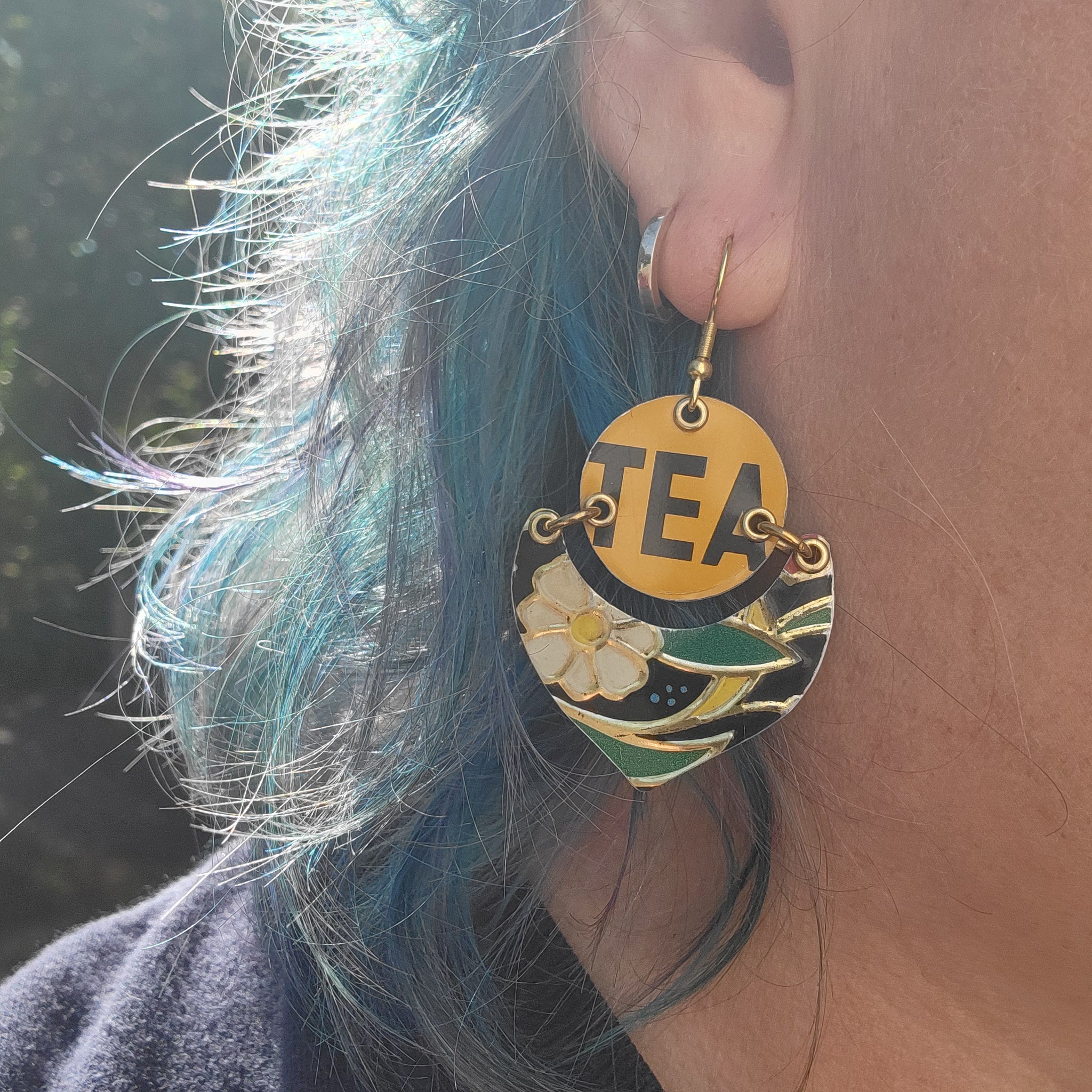 Dark Floral Collection - Repurposed Tin Jewelry