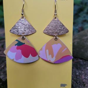 Summery Flowers Collection - Repurposed Tin Earrings