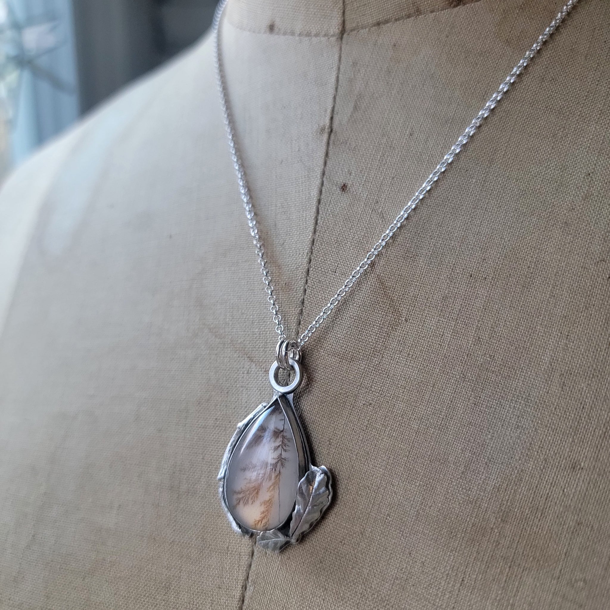 Part 2: Dendritic Agate Pendant Collection in Sterling Silver