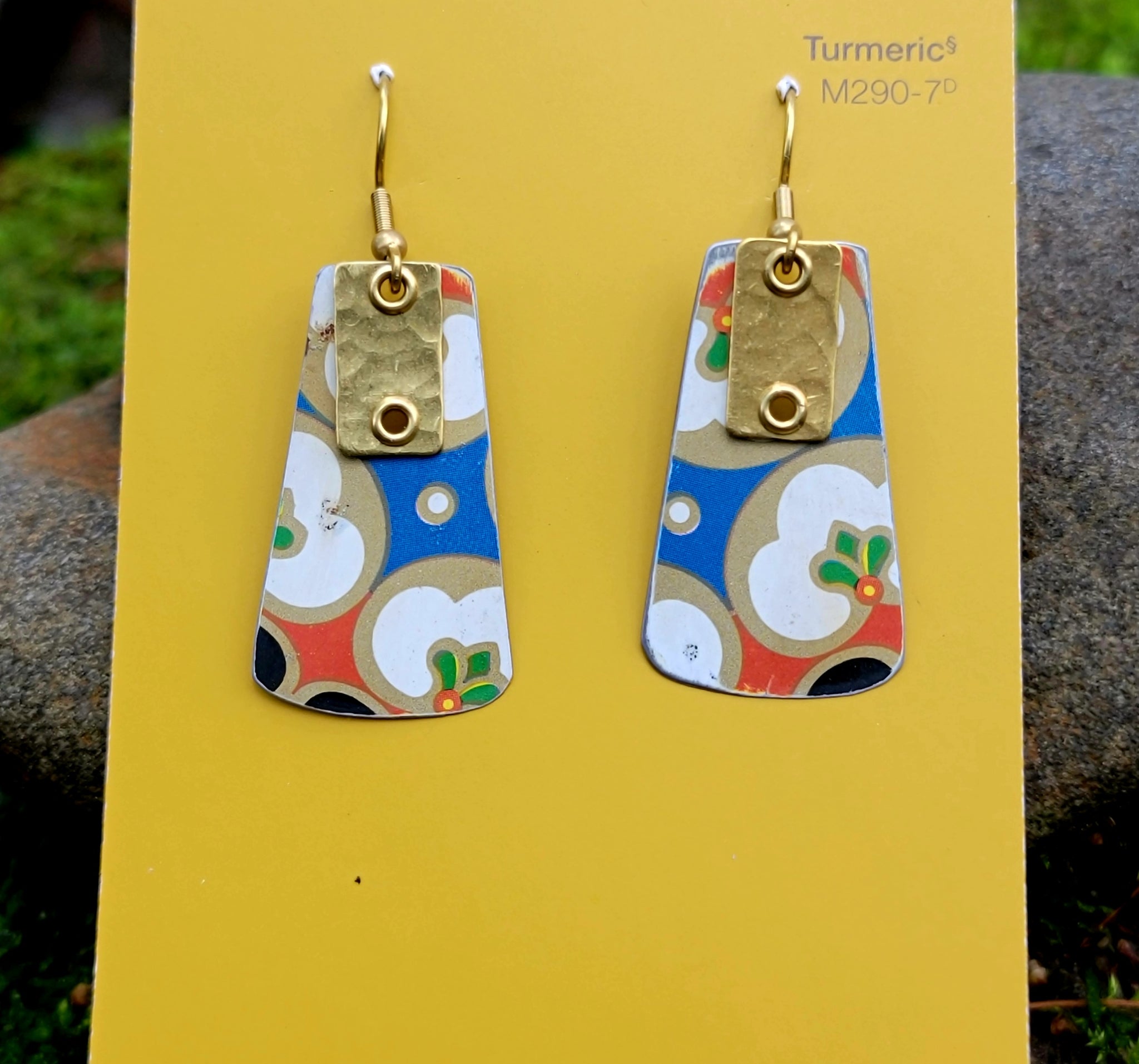Mid Century Tea Tin Collection - Repurposed Vintage Tin Earrings