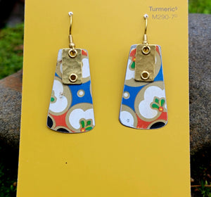 Mid Century Tea Tin Collection - Repurposed Vintage Tin Earrings