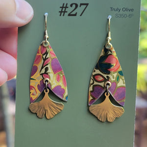 Late Summer Floral 2025 Collection - Repurposed Vintage Tin Earrings