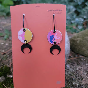 Summery Flowers Collection - Repurposed Tin Earrings