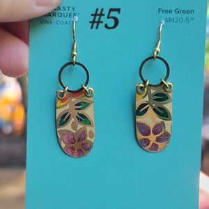 Late Summer Floral 2025 Collection - Repurposed Vintage Tin Earrings