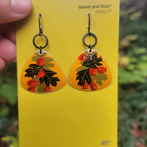 Goldenrod Harvest Collection - Repurposed Vintage Tin Earrings