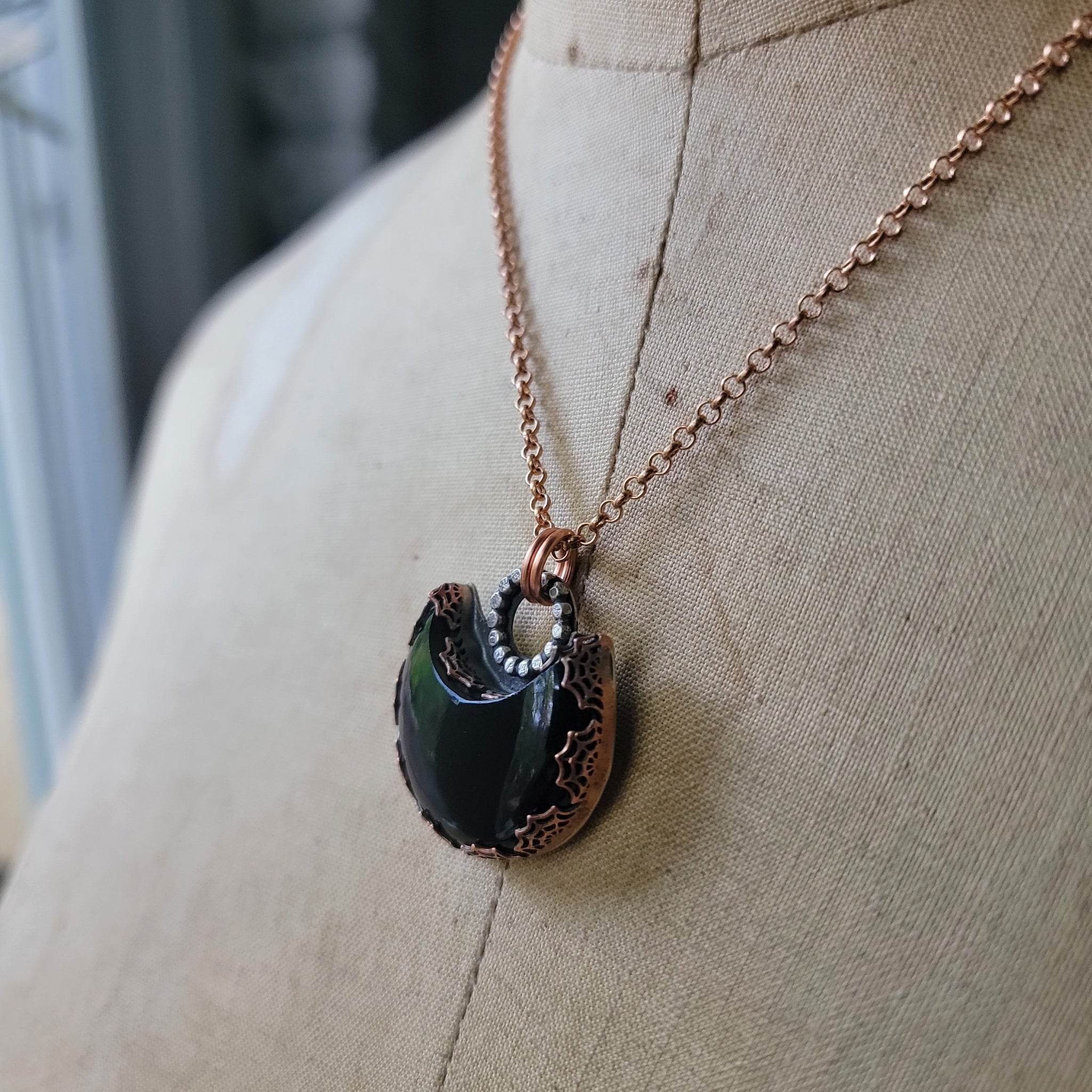 Spiderweb Bezel Pendants & Ring Halloween Collection