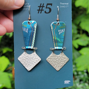 Olive Oil Canister Collection - Repurposed Tin Earrings