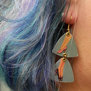 Modes 1930 Fashion Model Collection - Repurposed Tin Earrings