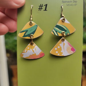 Summery Flowers Collection - Repurposed Tin Earrings