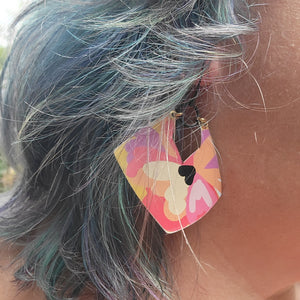 Summery Flowers Collection - Repurposed Tin Earrings