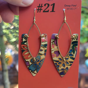 Late Summer Floral 2025 Collection - Repurposed Vintage Tin Earrings