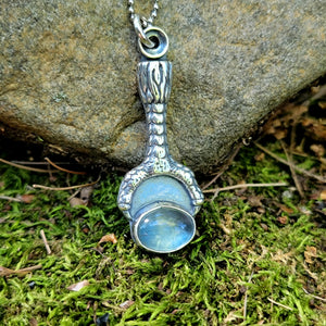 Griffin Claw Pendant with Kyanite in Sterling Silver