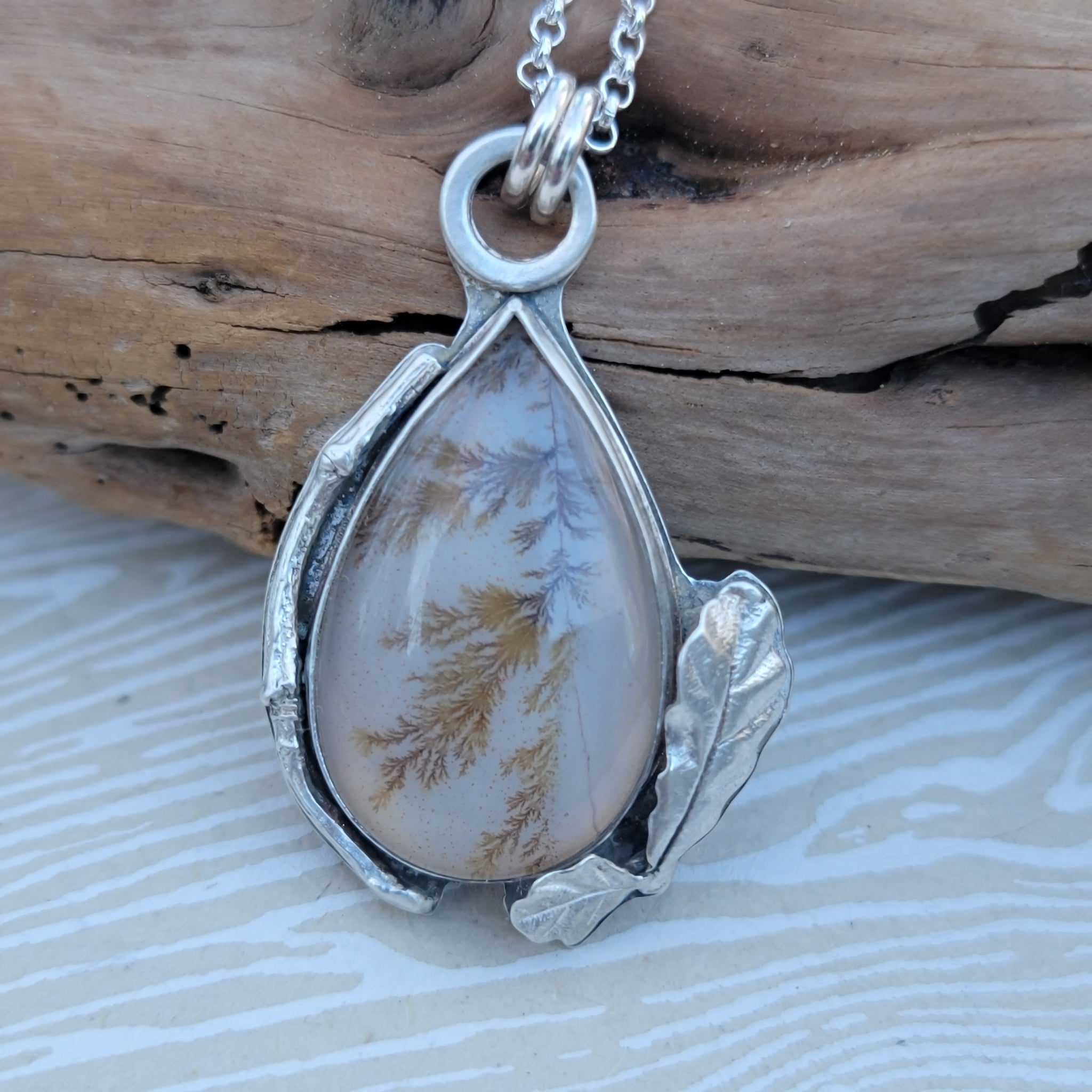 Part 2: Dendritic Agate Pendant Collection in Sterling Silver