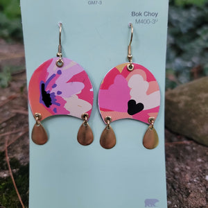 Summery Flowers Collection - Repurposed Tin Earrings