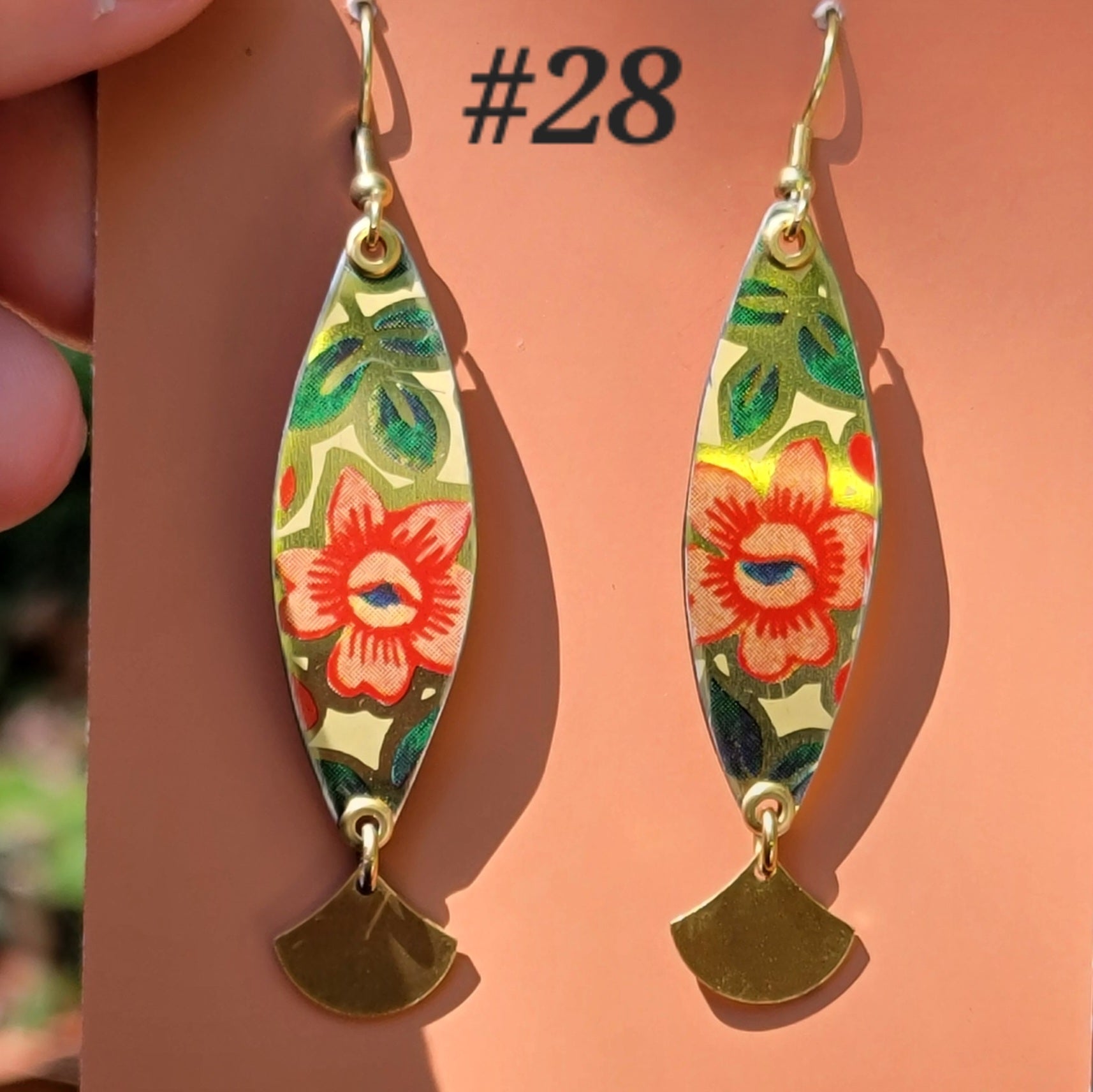 Late Summer Floral 2025 Collection - Repurposed Vintage Tin Earrings