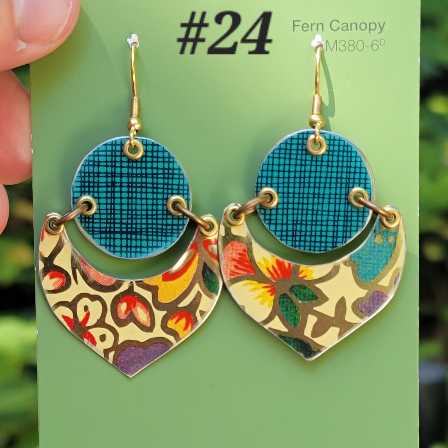 Late Summer Floral 2025 Collection - Repurposed Vintage Tin Earrings