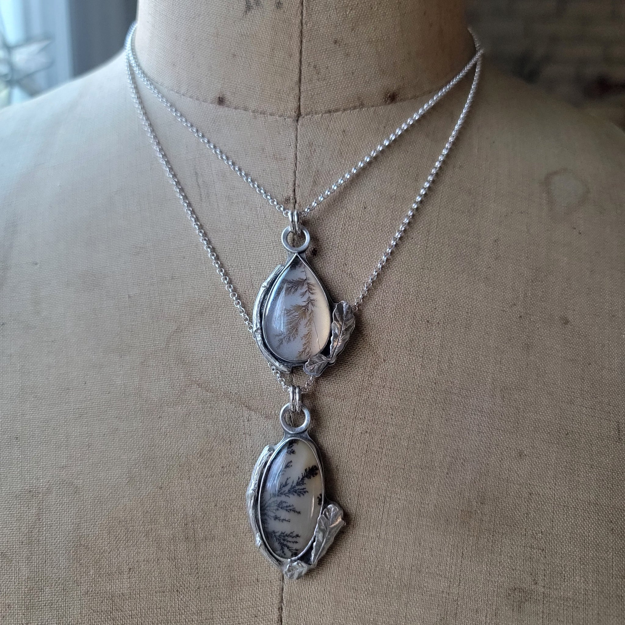 Part 2: Dendritic Agate Pendant Collection in Sterling Silver