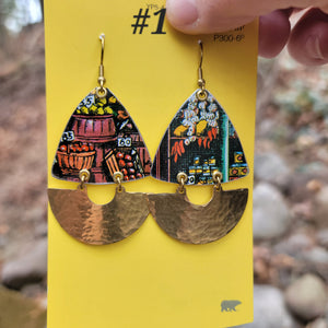 Le Vieux Marché Collection - Repurposed Vintage Tin Earrings